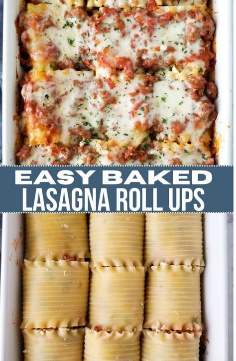 Lasagna Healthy, Lasagna Roll Ups Recipe, Simple Lasagna, Delicious Lasagna, Lasagna Roll Ups, Baked Lasagna, Easy Lasagna Recipe, Lasagna Roll, Lasagna Rollups