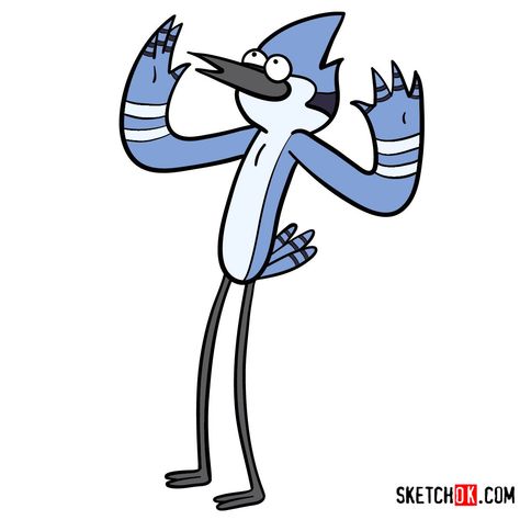 How to draw Mordecai | Regular Show Regular Show Logo, Regular Show Drawings, Margaret Regular Show, Regular Show Characters, Mordecai Regular Show, Regular Show Mordecai, The Regular Show, Draw Cartoon Characters, Drawing Characters