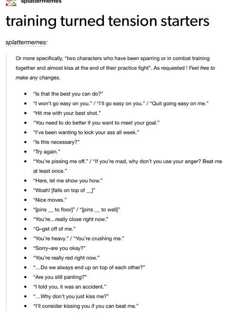 Writing Prompts Tension, How To Have Characters Meet, Training Writing Prompts, Period Writing Prompts, Characters First Meeting Prompts, High School Story Plot Ideas, Period Prompts, Other Words For Blushing, One Shot Ideas Writing