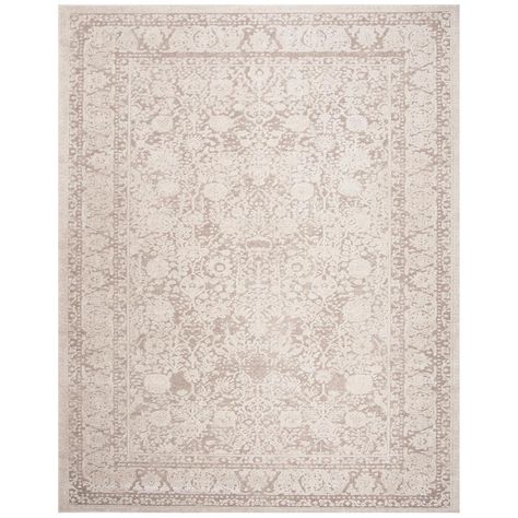 Safavieh Reflection Beige/Cream 9 ft. x 12 ft. Border Distressed Area Rug-RFT663A-9 - The Home Depot Grey And Cream Rug, Etched Designs, Cream Area Rug, Cream Rug, Polyester Rugs, Vintage Theme, Traditional Area Rugs, Floral Rug, My New Room