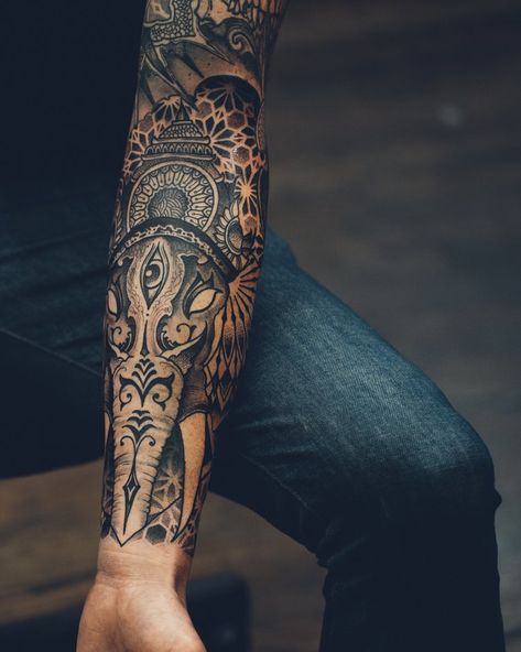 Art — Kalodimas Hindu Tattoos, Mangas Tattoo, Geometric Sleeve Tattoo, Simple Tattoos For Guys, Forearm Band Tattoos, Dragon Sleeve Tattoos, Sharpie Tattoos, Sacred Geometry Tattoo, Cool Forearm Tattoos