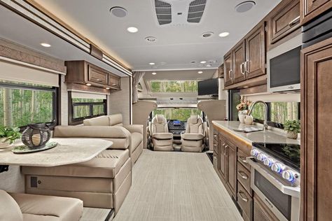 Motorhome Floor Plans, Class C Rv Remodel, Rv Office, Motorhome Remodel, Rv Floor Plans, Motorhome Interior, Entegra Coach, Rv Interior Remodel, Rv Destination