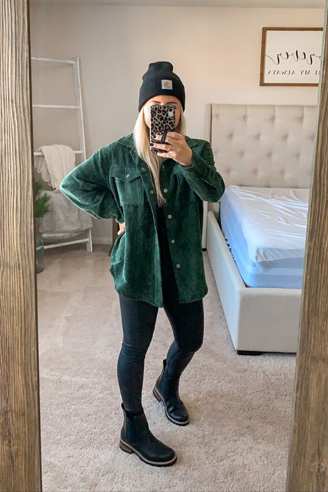 Teal Corduroy Jacket Outfit, Green Cord Jacket Outfit, Dark Green Corduroy Jacket Outfit, Green Corduroy Shacket Outfit, Cord Shirt Outfit Women, Cord Shirt Outfit, Shacket Outfit, Cord Shirt, Jacket Outfit