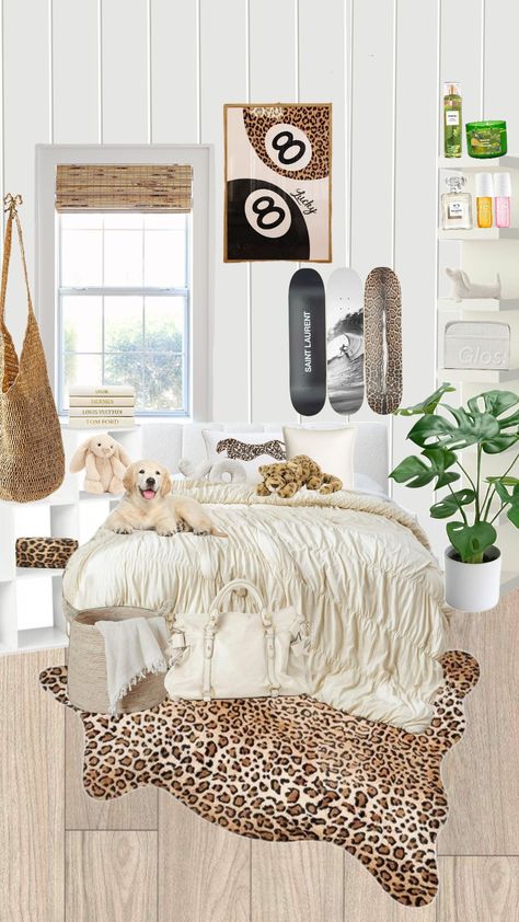 fav room 🤍 Leapord Room Aesthetic, Bedroom Ideas Cheetah Print, Room Ideas Leopard, Cheetah Room Ideas, Cheetah Print Room Aesthetic, Tan Room Ideas Bedrooms, Leopard Room Ideas Bedrooms, Leopard Print Room Ideas, Cheetah Print Room Ideas