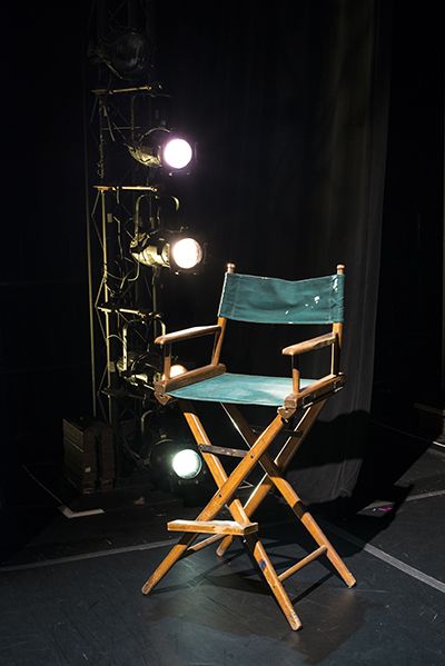 My writing chair Directors Chair Photoshoot, Directing Theatre, Adelphi University, Writing Chair, Writer's Office, Movie Chairs, Theatre Aesthetic, Jonathan Larson, Tv Writing