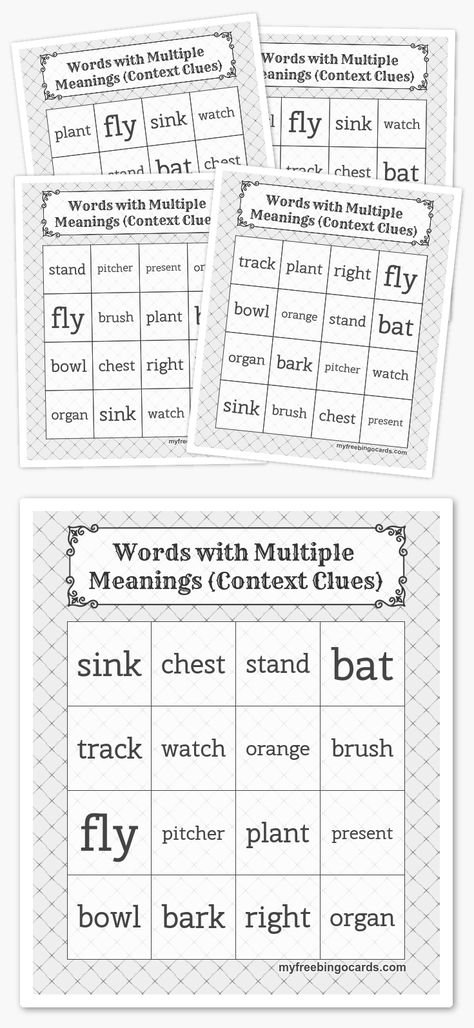 Words with Multiple Meanings (Context Clues) Bingo Adult Games For Couples, Camping Ideas For Couples, Bingo Card Generator, Wedding Bingo, Free Printable Bingo Cards, Traveling Vineyard, Free Bingo Cards, Games For Couples, Professional Organizers