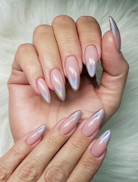 Colorful Ombre Nails, Spring Colors For Nails, Colors For Nails, Ombre Chrome Nails, Baby Boomers Nails, Trendy Shades, Holo Nails, Queen Nails, Nails Ombre