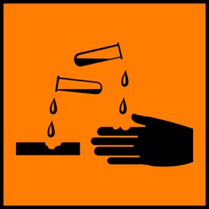 Science Laboratory Safety Signs: Orange Corrosive - Safety Sign Gordon Hlvrai, Gordon Freeman Hlvrai, Hlvrai Gordon, Hazard Symbols, Chemical Hazard, Woman Safety, Hazard Symbol, Gordon Freeman, Science Laboratory