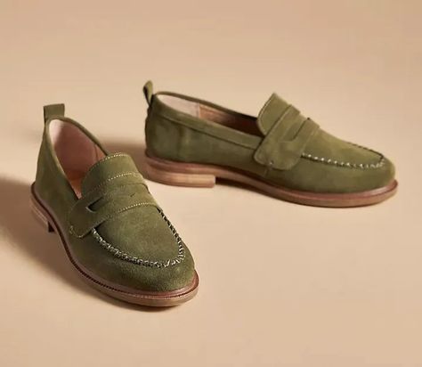 Love Penny Loafers and All Loafers for Fall But They are Selling Out Green Loafers, Thrift List, Garnet Hill, Tassel Loafers, Suede Loafers, Green Shoes, Casual Chic Style, Penny Loafers, Fall 2024