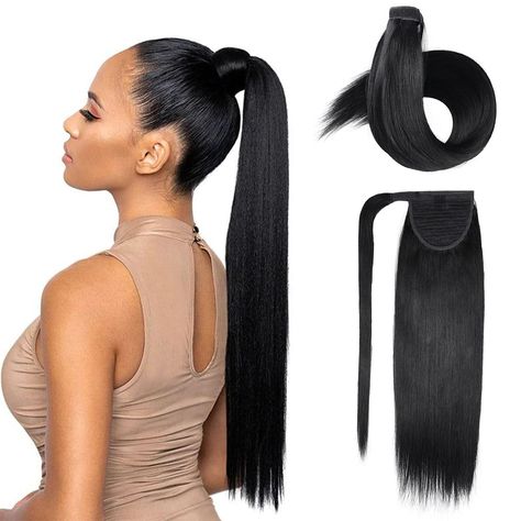 PRICES MAY VARY. 【Ponytail Extension Quality】Jiameisi Ponytail Extension are hand-crafted product and made of 100% Remy human hair,very soft and natural, reusable, washable, can be restyle, straight ponytail hair, weight:65g-90g. 【Ponytail Extension Features】You can easy to wear and take off,no damage to your own hair,premium 4 comb clip in inner net,ensure that the human hair ponytail and your own hair are firmly fixed and not falling off.just few seconds and you will get a long thick ponytail Ponytail For Black Women, Human Hair Ponytail, Clip In Hair Pieces, Ponytail Hair Piece, Moisturizing Hair, Straight Ponytail, Hair Ponytail, Ponytail Hair, 100 Remy Human Hair