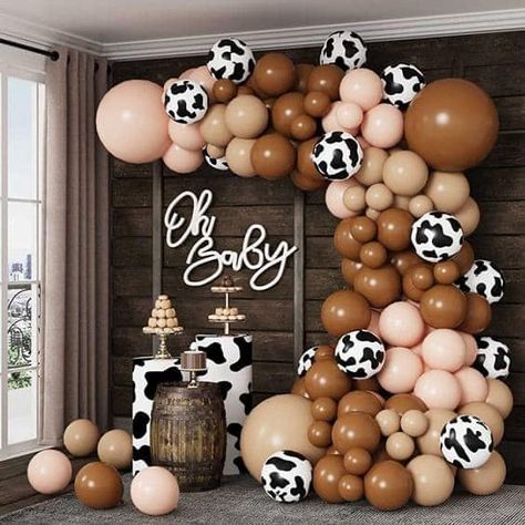 i Love Cows 🐄 | Cow themed party inspo Cow Themed Party, Cow Baby Shower Theme, Baby Shower Themes Neutral, Fiesta Shower, Rodeo Birthday Parties, Cow Birthday Parties, Cowgirl Baby Showers, Cow Baby Showers, Country Baby Shower