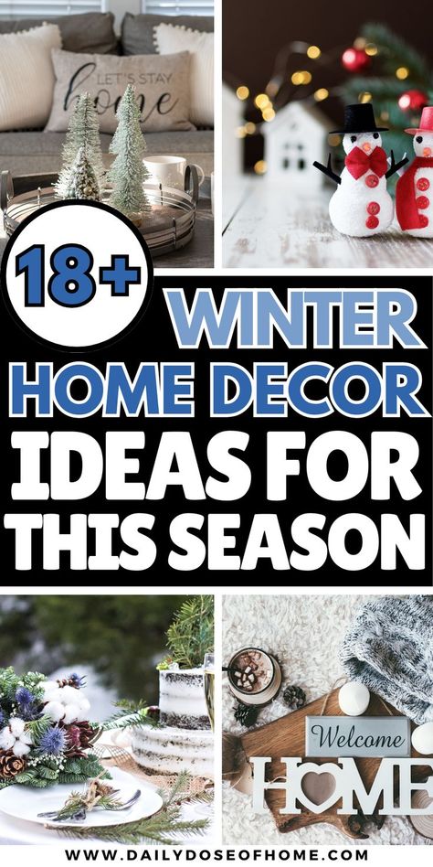 Winter Home Decor Ideas Winter Home Decor Diy, Winter Home Decor January, Winter Decor Ideas After Christmas, January Decor Ideas, Winter Home Decor After Christmas, Home Decor After Christmas, Winter Home Decor Cozy, Simple Winter Decor, Winter Decor Ideas For The Home