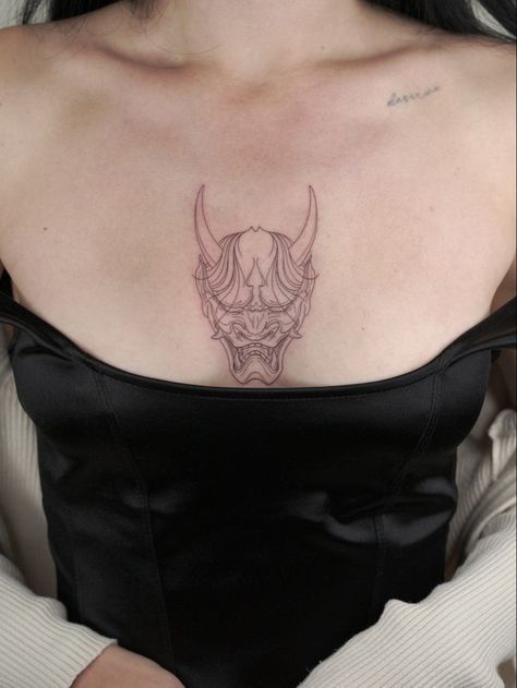 Hannya Maske Tattoo, Hannya Maske, Oni Mask Tattoo, Oni Tattoo, Hannya Mask Tattoo, Buddhist Tattoo, Surreal Tattoo, Grunge Tattoo, Boho Tattoos