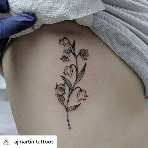 Flower Tattoo Lilies, Hawthorn Tattoo, May Birth Flower Tattoo, Lily Of The Valley Tattoo, Valley Tattoo, May Birth Flower, Lily Flower Tattoos, 13 Tattoos, Mushroom Tattoos