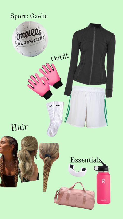 Gaelic🇮🇪💚@avaelizabethholland #comp #sport #athletic #outfits #outfitinspo #healthylifestyle #ireland #gaelicfootball Gaelic Football, Ireland Aesthetic, Football Girl, Bday Wishlist, Makeup Drawing, School Bag Essentials, Sports Aesthetic, Hair Essentials, Football Outfits