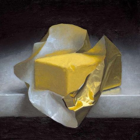 Food… Processed… for Thoughts…From that ‘unadulterated’ Mound of Butter, a still life painting by the 19th-century French realist painter Antoine Vollon (1833 – 1900), authored between 1875 and 1885,... Still Life 2, Beauty Paintings, 강아지 그림, Food Painting, Irish Art, Still Life Oil Painting, Still Life Drawing, Daily Painting, Hyperrealism