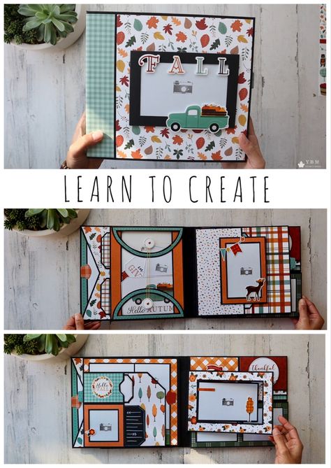 6x6 Scrapbook Layouts Mini Albums, Mini Album Page Ideas, Mini Album Template, Diy Mini Album Tutorial, Interactive Scrapbook, Folio Ideas, Calendar Scrapbook, Scrapbook Albums Tutorial, Scrapbook Planning