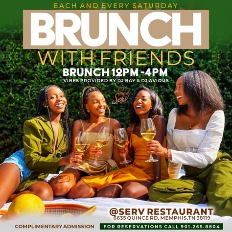 Client Work: Brunch with Friends Flyer Design🦂💯 DM ME HERE TO PLACE AN ORDER — 1 for $40 // 2 FOR 75 // 3 FOR 105 send payment to lock in Same-Day turnaround time. #clubflyers Scorpiosgraphx.com REDBUBBLE YOUTUBE Brunch Flyer, Saturday Brunch, Pescatarian Recipes, Club Flyers, Flyer Design, Dj