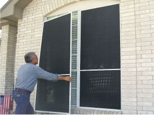 Solar Screens Window, Solar Shades Windows, Company Exterior, Outdoor Window Shutters, Painting Walls Tips, Roman Shade Valance, Window Mesh Screen, Solar Screens, Dark Windows