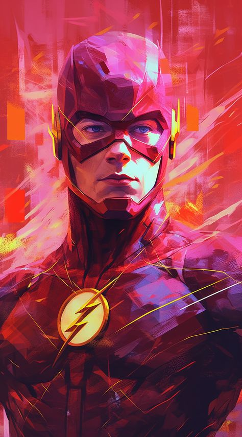 Justice League Artwork, Flash Characters, Marvel Paintings, Flash Dc Comics, Flash Comics, Dc Comics Wallpaper, Movie Artwork, Dc Comics Heroes, Supergirl And Flash