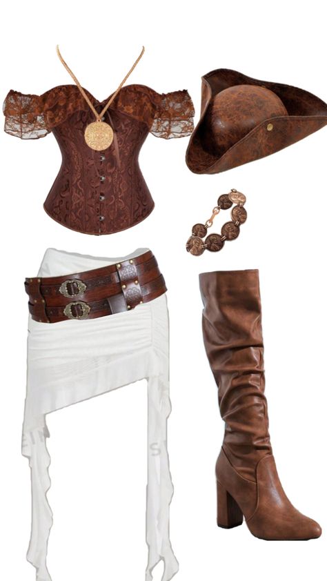 Pirate Halloween women’s costume ideas 2024 inspo DIY easy costume Hot Pirates Halloween Costumes, Woman Pirate Halloween Costume, Women’s Pirate Costume Ideas, Pirates For Halloween, Hot Pirate Outfit, Pirate Halloween Costumes Black Women, Costume Ideas Women Pirate, Pirate Halloween Costumes Aesthetic, Elizabeth Swann Pirate Costume