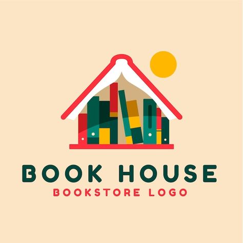 Free vector hand drawn bookstore logo | Free Vector #Freepik #freevector #book-shop #bookstore #literary #library Library Branding Design, Library Logo Design Ideas, Logo Book Design, Library Graphic Design, Book Shop Design, Bookstore Logo Design, Literature Logo, Logo Bookstore, Book Logo Design Ideas