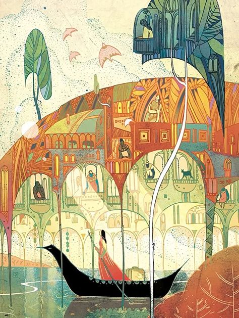 Amazon.com: New York Puzzle Company - Victo Ngai Crossing Borders - 1000 Piece Jigsaw Puzzle : Toys & Games Victo Ngai, 동화 삽화, 1000 Piece Puzzle, Sketchbook Ideas, Arte Inspo, 1000 Piece Jigsaw Puzzles, Art And Illustration, Original Illustration, Art Plastique