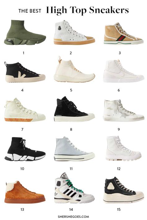 High Top Sneakers Hi Tops Sneakers, Trendy High Top Sneakers, High Top Gym Shoes, High Top Mens Shoes, High Sneakers Women Outfit, Cute High Top Sneakers, High Top Tennis Shoes For Women, High Shoes Sneakers, Black High Top Outfit