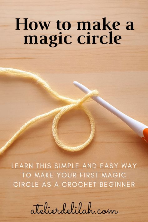 Magic Circle Crochet Tutorial, Magic Circle Crochet, Circle Crochet, Crochet Beginner, Spring Crochet, Tree Signs, Mug Cozy, Magic Circle, Letter P