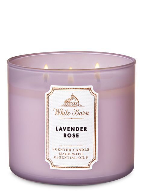 Bath & Body Works Lavender Rose 3-Wick Candle Expensive Candles, Smelling Candles, Rose Scented Candle, Candle Obsession, Spa Candle, Bath Body Works Candles, Cute Candles, Candle Maker, Selling Candles