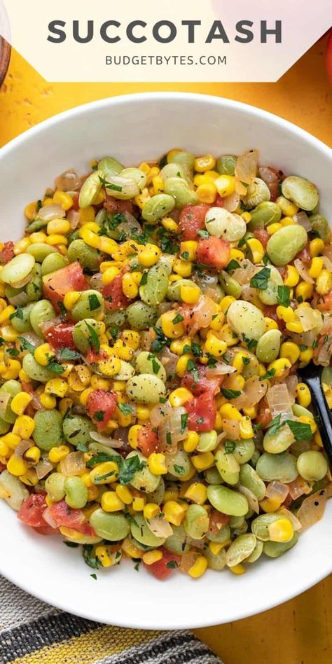 Succotash Recipes, Vegan Stews, Fruitarian Diet, Lima Bean Recipes, Succotash Recipe, Corn And Beans, Easy Veggie Side Dish, Okra Recipes, Corn Dishes