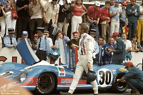 Steve McQueen | Le Mans | 1971 | as Michael Delaney Steve Mcqueen Le Mans, Jackie Stewart, Tag Heuer Monaco, Steve Mc, Mc Queen, Course Automobile, Porsche 917, Paul Newman, Racing Suit