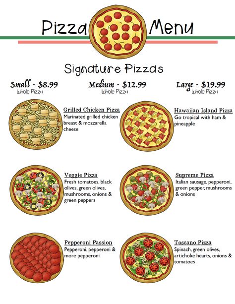 What better way to have your students make real world connections than with Pizza! This Pizzeria Cafe Menu includes: 6 signature pizzas 6 regular pizzas Build Your Own Pizza menu Price By The Slice menu Drinks 10 Purchase Orders Orders By The Slice Pay Combo Orders & Change Received  Click on the link to see more! Pizza Business Ideas, Build Your Own Pizza, Pizza Menu Design, Pizzeria Menu, Pizza Business, Pizza Food Truck, Menu Cafe, Subtracting Decimals, Diy Menu