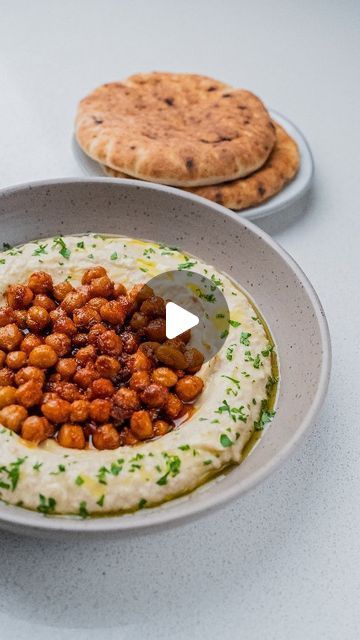 Onion Hummus, Spicy Chickpeas, Vegan Plan, Roasted Onions, Plant Based Cookbook, Smash Or Pass, Vegan Cookbook, Garbanzo Beans, Meatless Monday