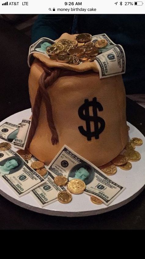 Money Bag Cake, Money Birthday Cake, Cake Design For Men, Money Cake, Birthday Cake For Him, Crazy Cakes, Cakes For Men, Unique Cakes, Cake Images