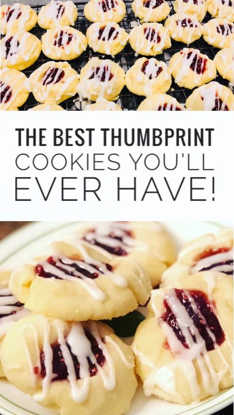 Buttery Almond Thumbprint Cookies - Glitter On A Dime Best Thumbprint Cookies, Almond Thumbprint Cookies, Easy Holiday Cookies, Thumbprint Cookies Recipe, Amigurumi For Beginners, Toffee Bars, Holiday Cookie Exchange, Favorite Cookie Recipe, Holiday Cookie Recipes