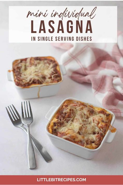 Love lasagna but hate having to make an entire dish? You can enjoy single serve individual lasagna instead! Individual Lasagna, Recipe With Ricotta Cheese, Easy Lasagna Recipe With Ricotta, Recipe With Ricotta, Easy Baking Recipe, Fridge Ideas, Mini Lasagna, Mini Recipes, Lasagna Recipe With Ricotta