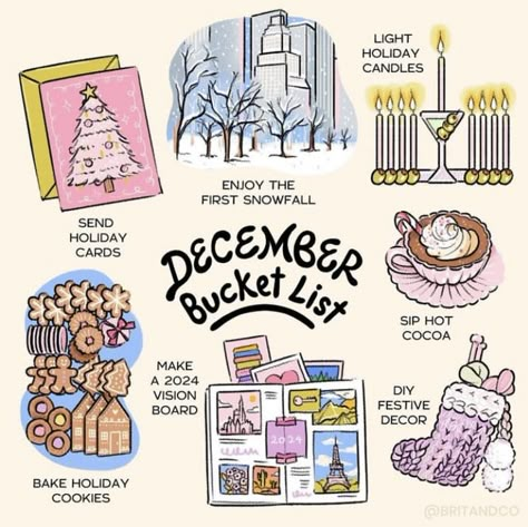 December Bucket List, Bucket List Journal, Christmas Bucket, Diy Calendar, 12 December, Hello Winter, Christmas Inspo, Holiday Candles, Christmas Wonderland