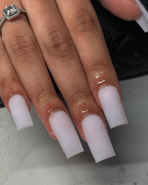 NYC Bronx Nail Tech 💕 on Instagram: “MATTE WHITE CLASSICCC” Turquoise Nails Long, Matte White Acrylic Nails, Short Turquoise Nails, Nails Coffin Short, Matte Acrylic Nails, Kylie Nails, Acrylic Nails Nude, Turquoise Nails, Tapered Square Nails