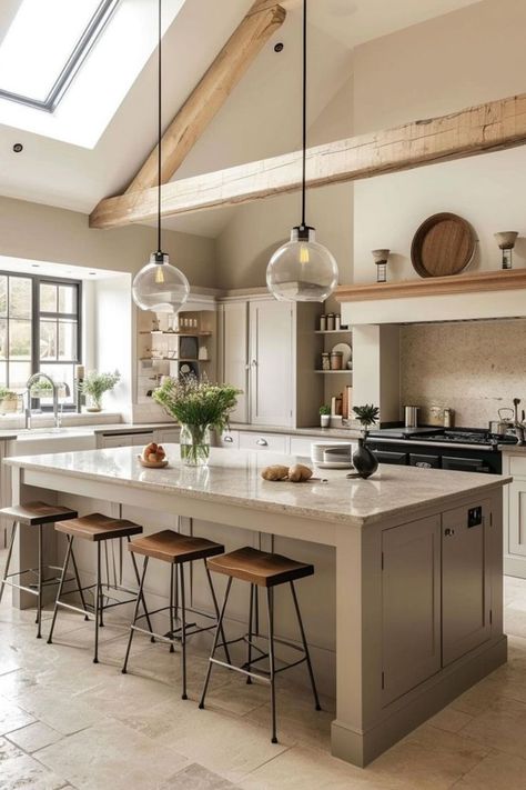 Explore minimalist modern kitchen designs that maximize space and style. Find inspiration for creating a streamlined culinary oasis Scottish House Interior, Kitchen Design Tips, Me And My Daughter, Laundry Ideas, Tv In Kitchen, Kitchens Design, Industrial Kitchen Design, Dining Ideas, Dream Kitchens Design