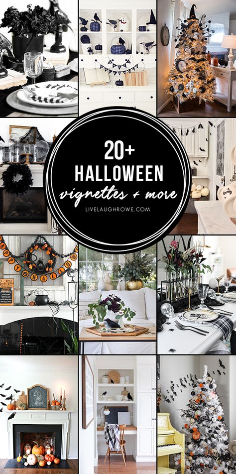 Halloween Ideas Costumes, White Halloween Party, Different Homes, Halloween Vignette, Black And White Halloween, Halloween Tablescape, Halloween Iii, Halloween Front Porch Decor, White Halloween