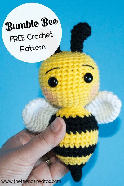 Crochet Bee Pattern, Bee Pattern, Beginner Crochet Tutorial, Crochet Bee, Smen, Easy Crochet Projects, Crochet Hook Set, Beginner Crochet Projects, Crochet Amigurumi Free