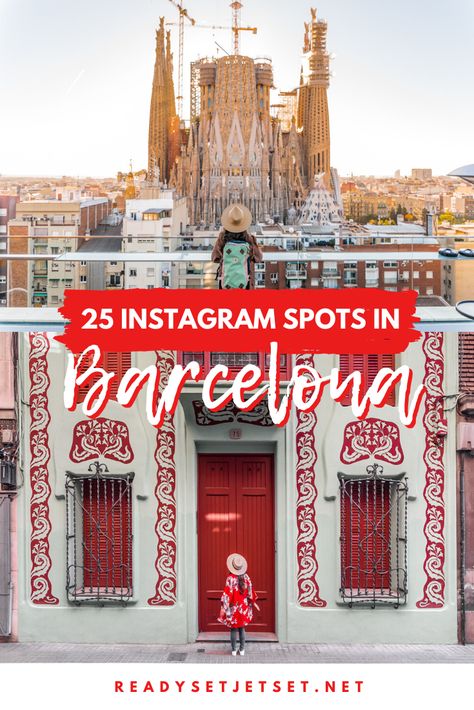 The 25 Most Instagrammable Spots in Barcelona (With Addresses!) // www.readysetjetset.net #readysetjetset #barcelona #spain // Barcelona Photo Spots - Instagram Spots - Park Guell - Casa Gilardi - Sagrada Familia Places In Barcelona, Barcelona Instagram, Barcelona Spain Travel, Visit Barcelona, Spain Travel Guide, Park Güell, Best Instagram Photos, Most Instagrammable Places, Happy Photos