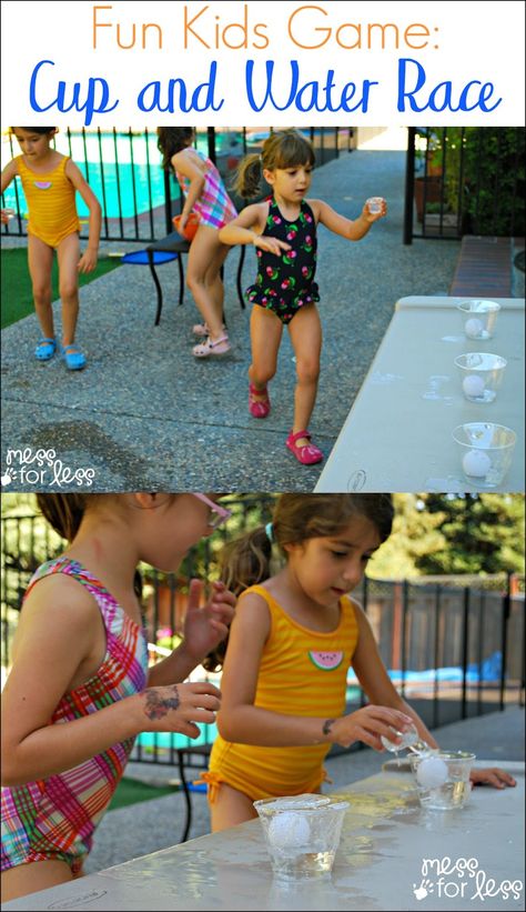 Fun Kids Game - Cup and Water Race. A great game for coordination and balance! Big Brother Games Party Ideas, Fun Pool Games, Kids Mess, Puddle Jumper, Watch Big, Pool Games, Live Together, Kids Game, Water Games