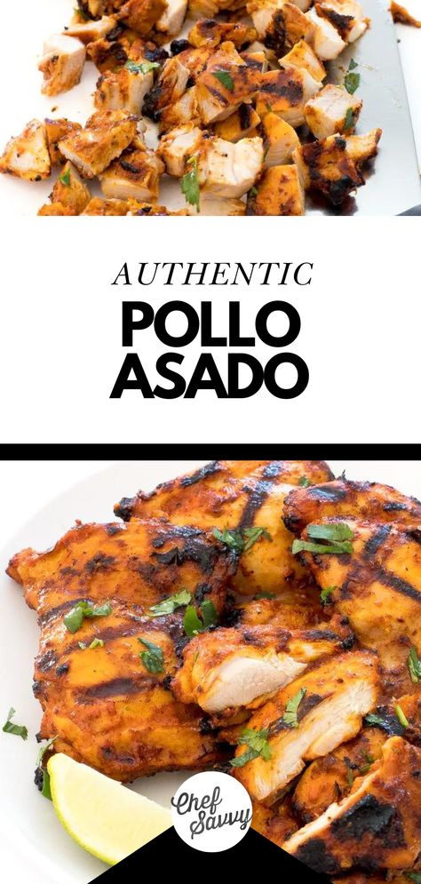 Pollo Asado Chicken, Authentic Mexican Chicken Recipes, Authentic Chicken Tacos, Pollo Asado Marinade, Pollo Asado Recipe, Achiote Paste, Mexican Chicken Tacos, Asado Recipe, Chef Savvy