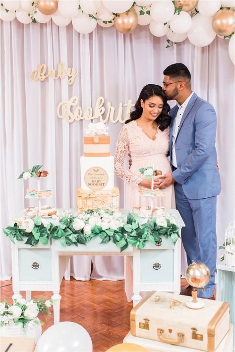 Jewella’s Travel Themed Baby Shower | Photography by Azra Travel Themed Baby Shower, Maternity Couple, Travel Baby Shower Theme, Baby Shower Pictures, Shower Photography, Travel Baby Showers, Maternity Photography Poses Couple, Shower Pics, Toronto Photos