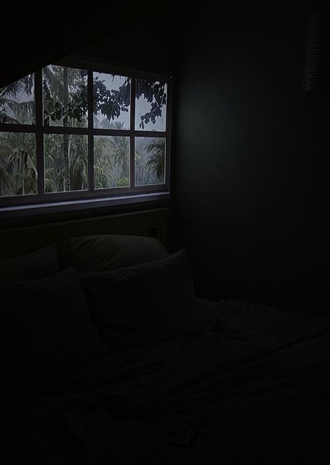 Rainy Night Bedroom, Rainy Night In Bed, Dark Rainy Night Aesthetic Bedroom, Cozy Bed Rainy Day, Bedroom Window Aesthetic Night, Bed Weather, City View Apartment Night Window Rainy, Rainy Window, Rain And Thunder Sounds