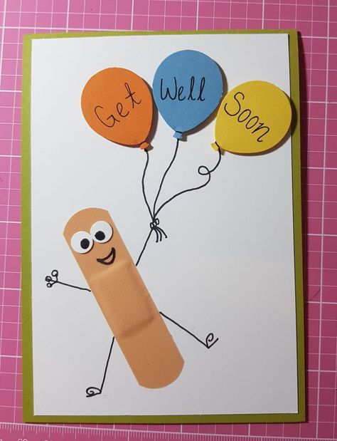 Get Well Craft, Feel Better Soon Cards Diy, Get Well Soon Kids Crafts, Get Well Poster Ideas, Get Well Soon Gift Ideas For Kids, Get Well Crafts For Kids To Make, Get Well Soon Crafts For Kids, Get Well Cards Made By Kids, Get Well Soon Cards From Kids