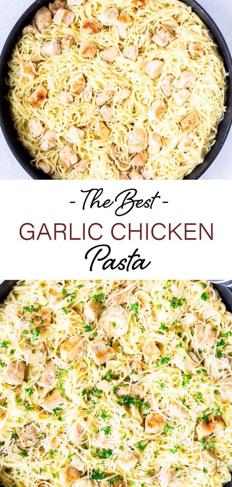 Pesto Chicken Pasta Recipes, Chicken Pasta Creamy, Garlic Chicken Pasta, Pasta Creamy, Chicken Pesto Recipes, Can Chicken Recipes, Pan Recipe, Cajun Chicken Pasta, Savory Food