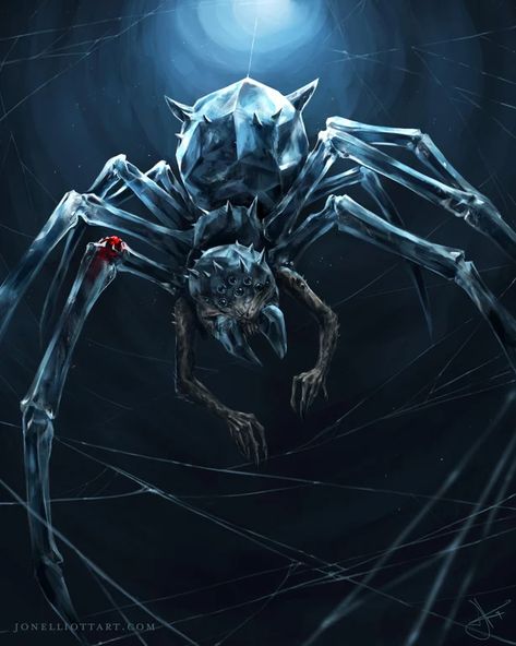 [Art] Crystal Spider Queen - Commission : DnD Anime Spider Monster, Crystal Spider Art, Eldritch Spider, Crystal Monster Art, Fantasy Spider Art, Spider Humanoid Male, Spider Fantasy Art, Giant Spider Art, Dnd Spider